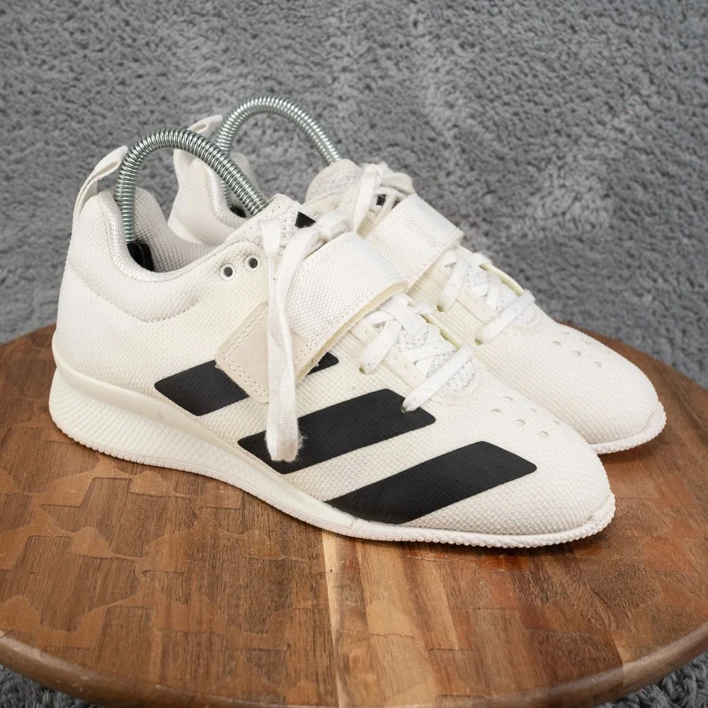 Adidas Men's Adipower Weightlifting Size 5 Cloud White Black Training Lifters